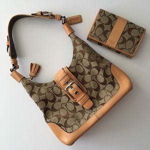 {Coach} Signature Hobo Bag with Wallet